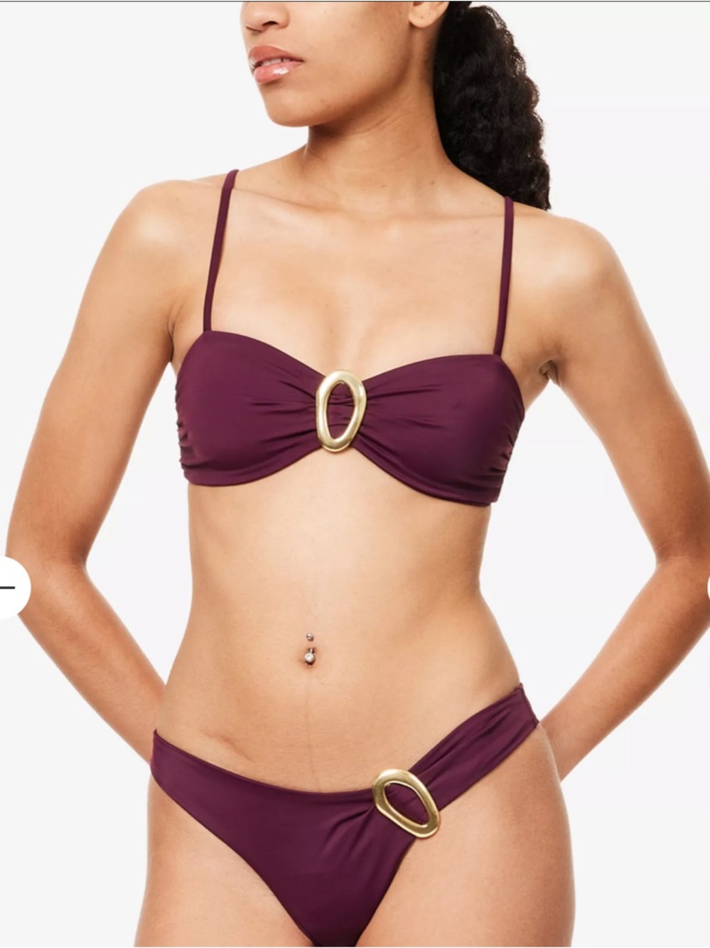 AWAY THAT DAY - Cabo Verde Plaque-Embellished Bikini Top